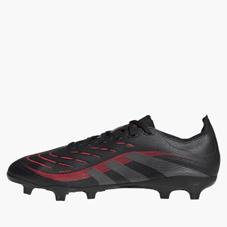 adidas Herren Predator League Stealth Victory Pack FG/MG Fußballschuhe festen/multi Untergrund Core Black/Grey Four/Lucid Red
