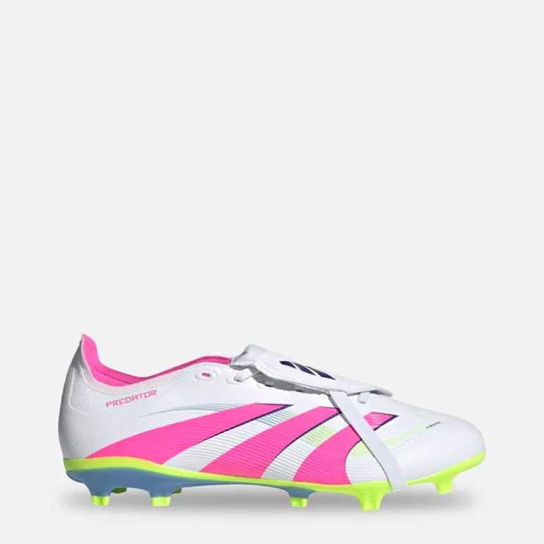 adidas Herren Predator League Zunge FG/MG fester Boden/Multi Boden Fußballschuhe Cloud White/Lucid Lemon/Lucid Pink