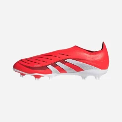 adidas Herren Predator League Schnürlose FG/MG Feste/Mehrere Boden Fußballstiefel Lucid Red/Cloud White/Core Black