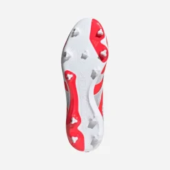 adidas Herren Predator League Schnürlose FG/MG Feste/Mehrere Boden Fußballstiefel Lucid Red/Cloud White/Core Black