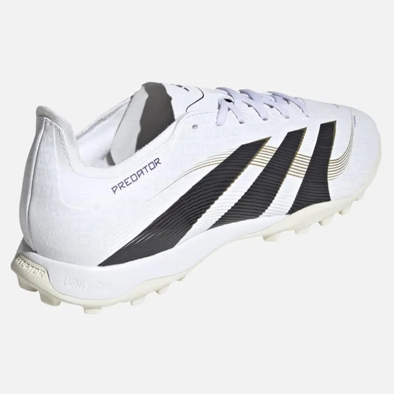 adidas Herren Predator League TF Astro Fußballschuhe Cloud White/Core Black/Gold Metallic