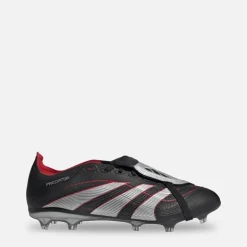 adidas Herren Predator League Zunge BSR Obsidian Strike FG/MG fester Boden/mehrfacher Boden Fußballschuhe Core Black/Silver Metallic/Vivid Red
