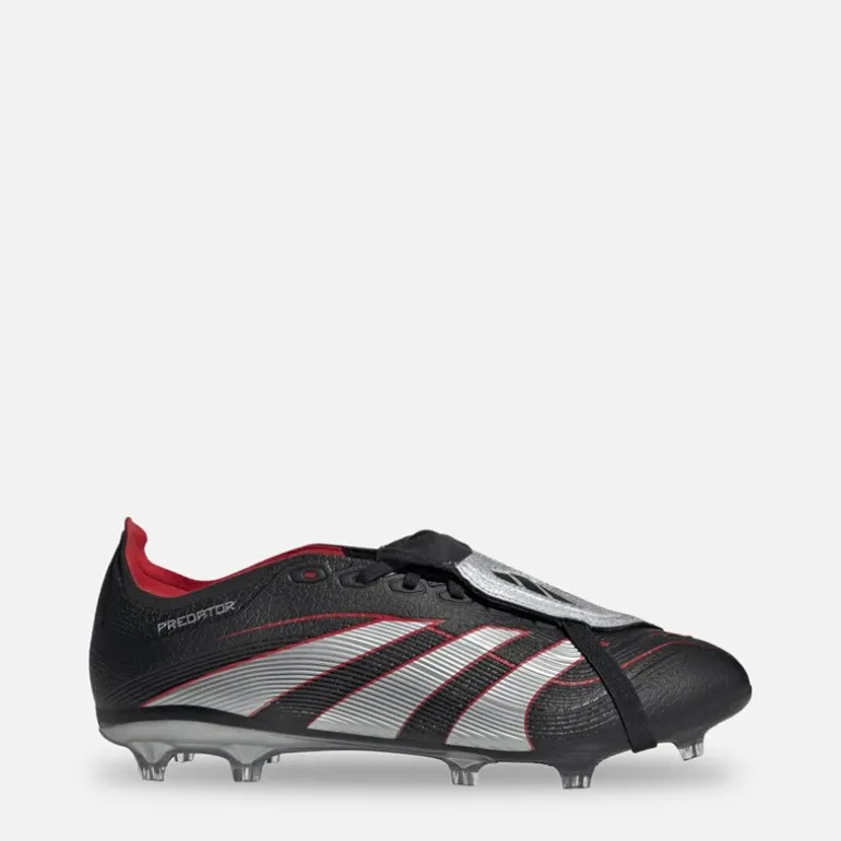 adidas Herren Predator League Zunge BSR Obsidian Strike FG/MG fester Boden/mehrfacher Boden Fußballschuhe Core Black/Silver Metallic/Vivid Red