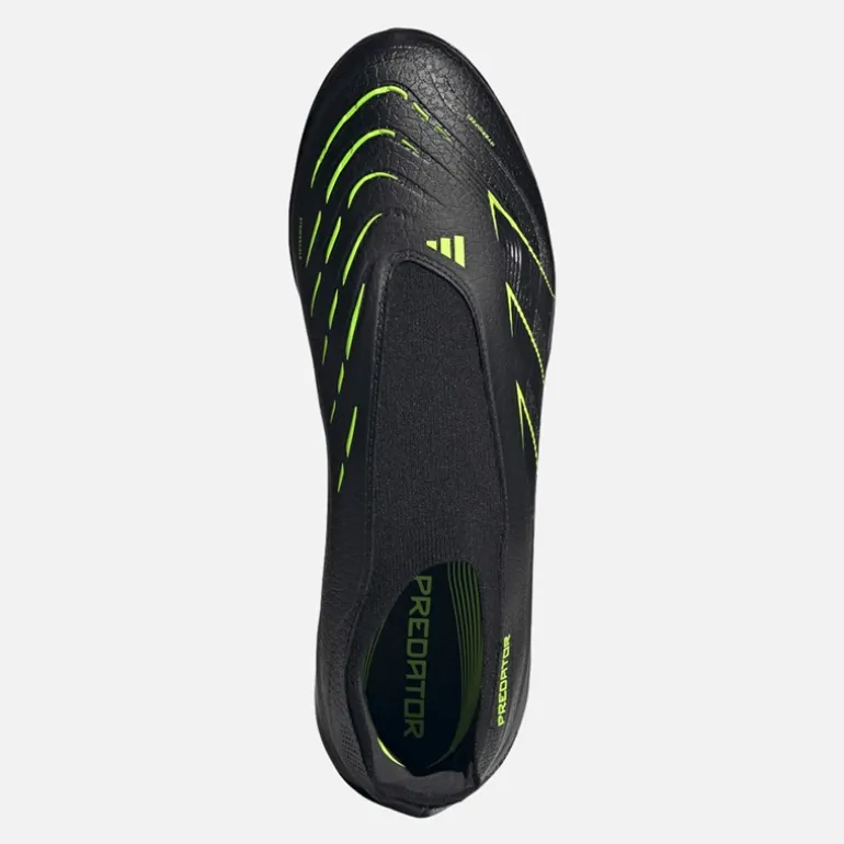 adidas Herren Predator League Schnürsenkellose TF Astro Fußballschuhe Core Black/Carbon/Lucid Lemon