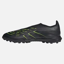 adidas Herren Predator League Schnürsenkellose TF Astro Fußballschuhe Core Black/Carbon/Lucid Lemon
