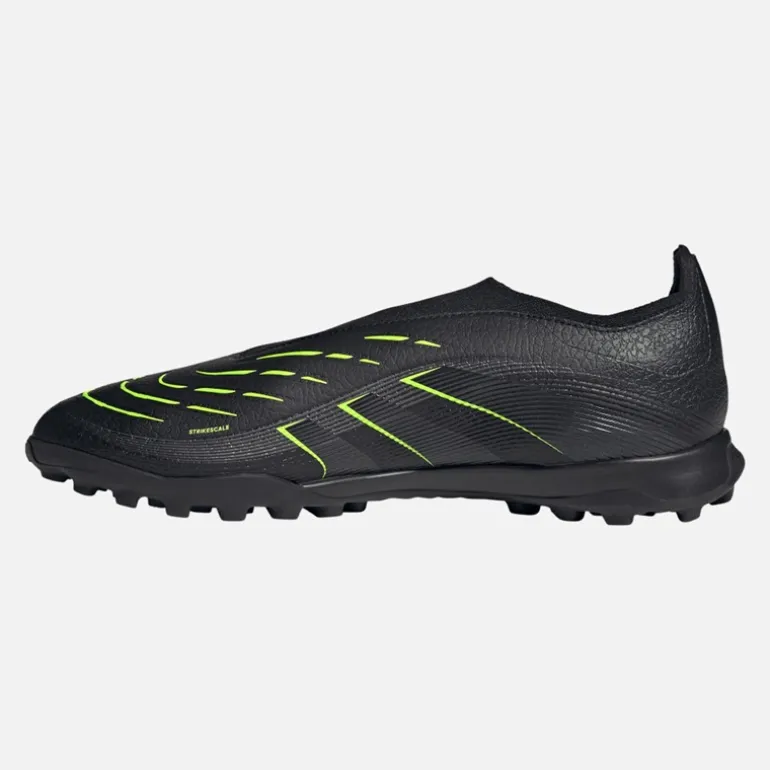 adidas Herren Predator League Schnürsenkellose TF Astro Fußballschuhe Core Black/Carbon/Lucid Lemon