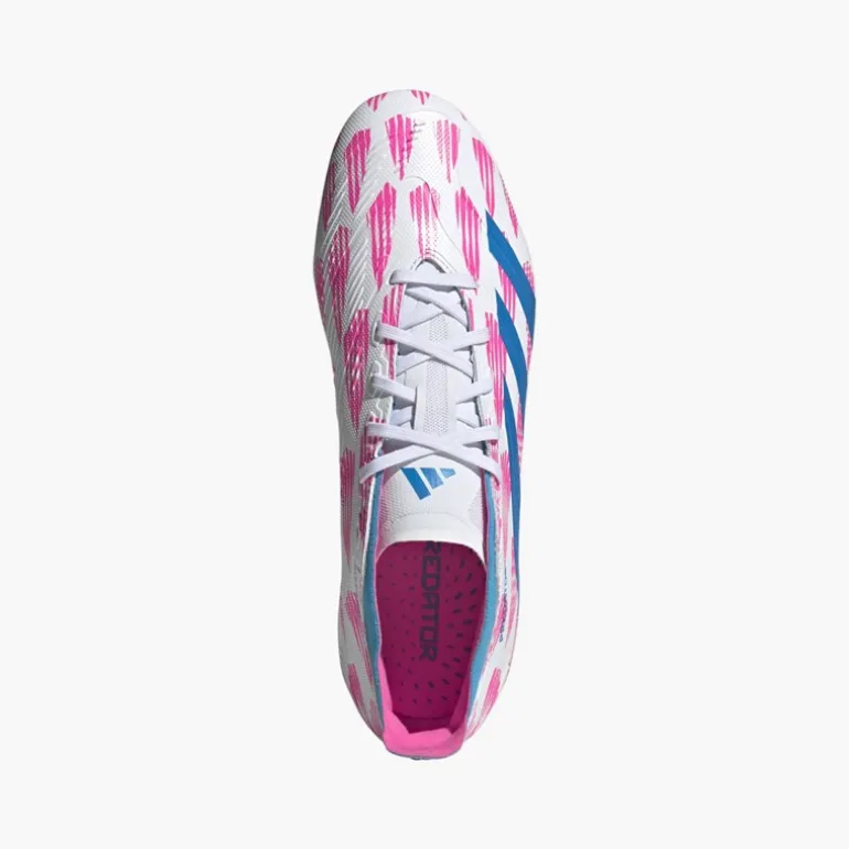 adidas Herren Predator League Wiederkehr Pack FG Fester Boden Fußballschuhe Cloud White/Solar Blue/Solar Pink