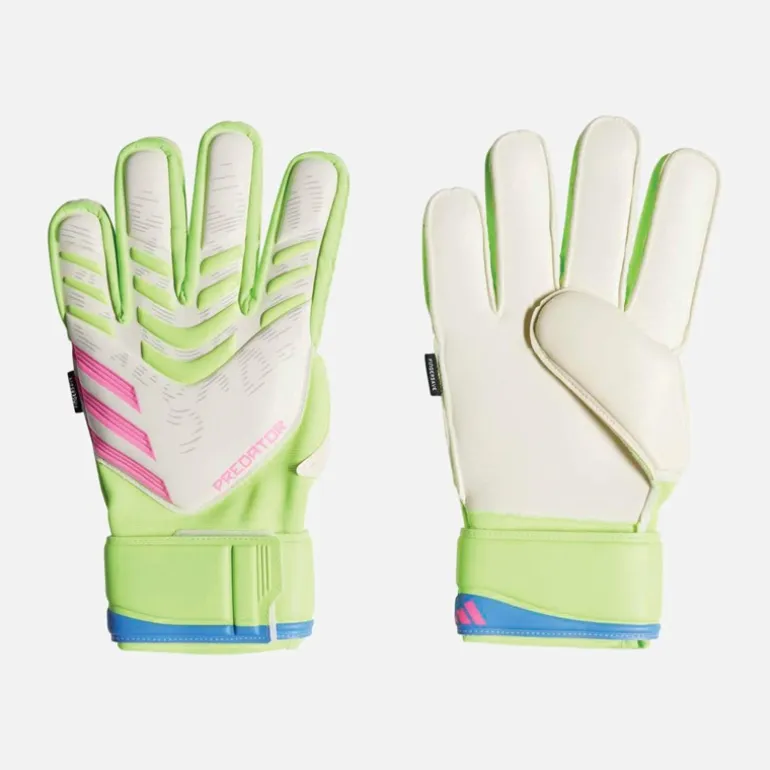 adidas Herren Predator Match Finger Save Torwarthandschuhe Weiß/Lucid Lemon/Lucid Pink