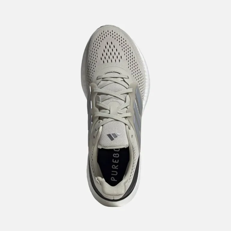 adidas Herren Pureboost 23 Neutrale Laufschuhe Putty Grey/Silver Metallic/Core Black