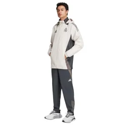 adidas Herren RMCF Real Madrid 24/25 Europäische Allwetter Jacke Putty Mauve/Dark Grey/Charcoal