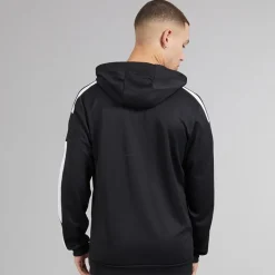 adidas Herren Squadra 21 Pullover Trainings Hoodie Schwarz/Weiß