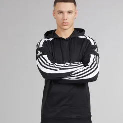 adidas Herren Squadra 21 Pullover Trainings Hoodie Schwarz/Weiß