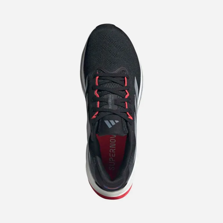 adidas Herren Supernova Rise 2 Neutrale Laufschuhe Core Black/Halo Silver/Lucid Red