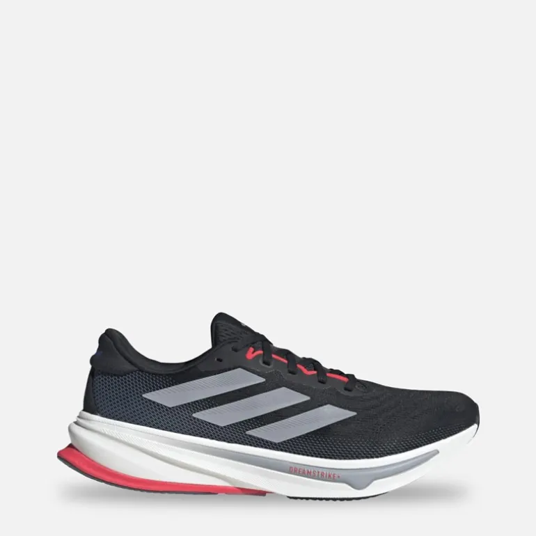 adidas Herren Supernova Rise 2 Neutrale Laufschuhe Core Black/Halo Silver/Lucid Red