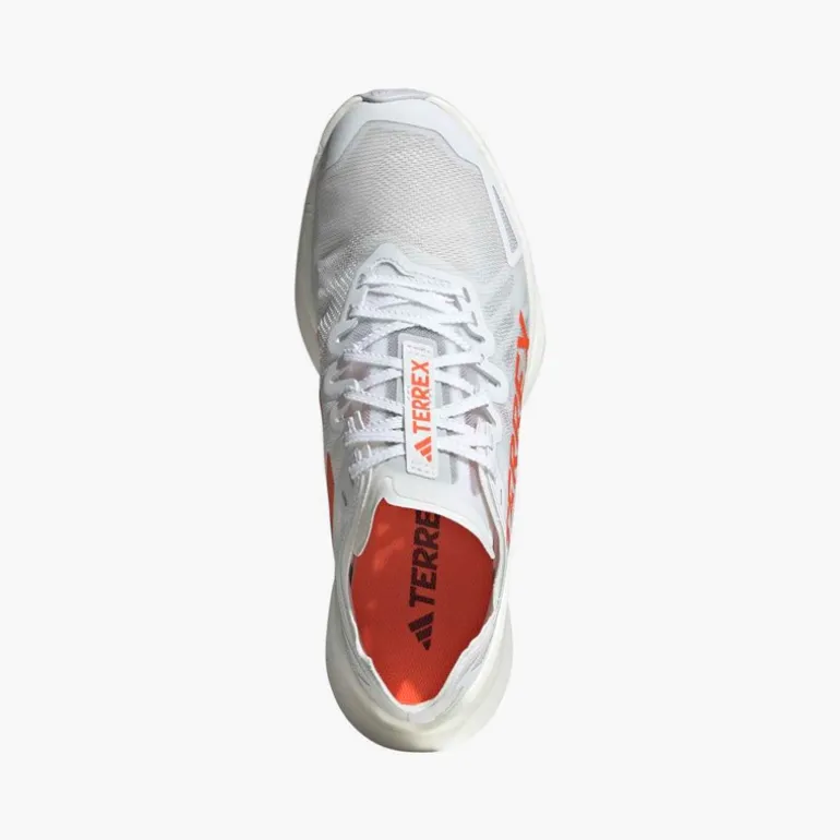 adidas Herren Terrex Agravic Speed Ultra Trail Laufschuhe Cloud White/Impact Orange/Dash Grey