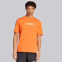 adidas Herren Terrex Classic Logo T Shirt Semi Impact Orange