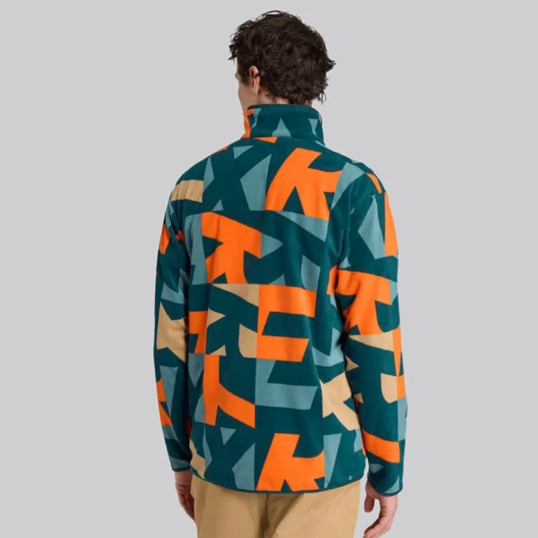 adidas Herren Terrex Multi Print durchgehend Reißverschluss Fleece Jacke Aurora Ivory/Semi Impact Orange