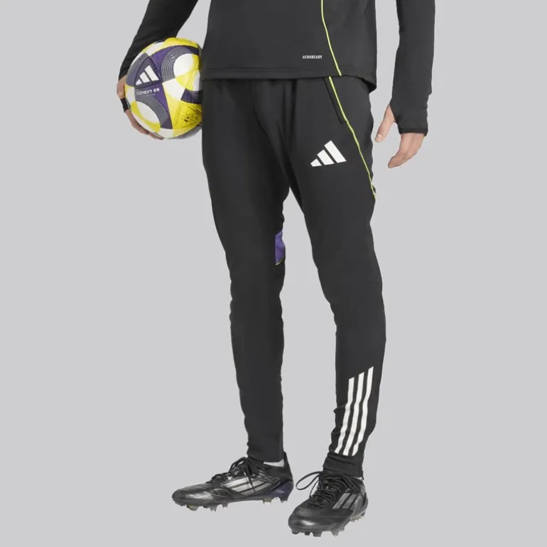 adidas Herren Tiro 25 Wettkampf Sporthosen Schwarz/Purple Rush