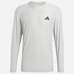 adidas Herren Train Essentials Stretch Langarm T Shirt Medium Grey Heather