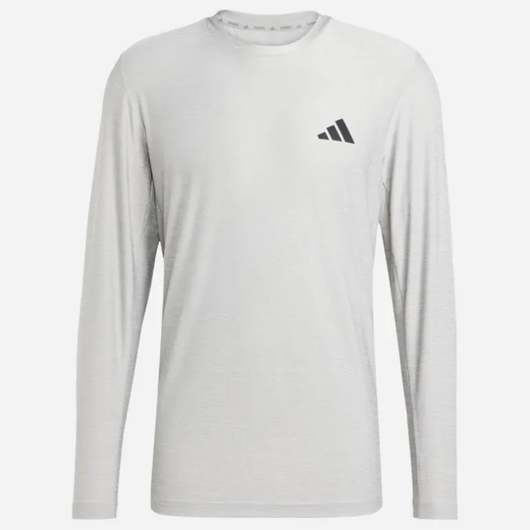 adidas Herren Train Essentials Stretch Langarm T Shirt Medium Grey Heather