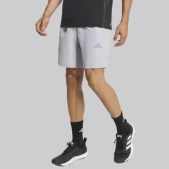adidas Herren Trainings Essentials Basis Melange Gewebte Shorts Halo Silver Mel