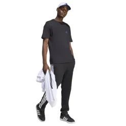 adidas Herren Triple Stripe Vibe Rücken Grafik T Shirt Schwarz