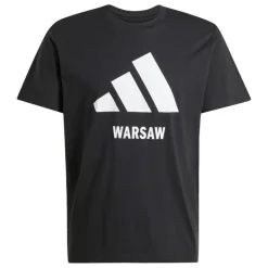 adidas Herren Warschau Logo T Shirt Schwarz