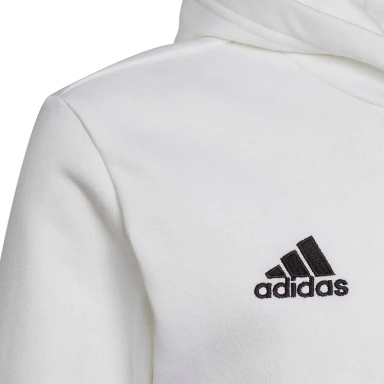 adidas Junge Entrada 22 Pullover Kapuzenpullover Weiß/Schwarz
