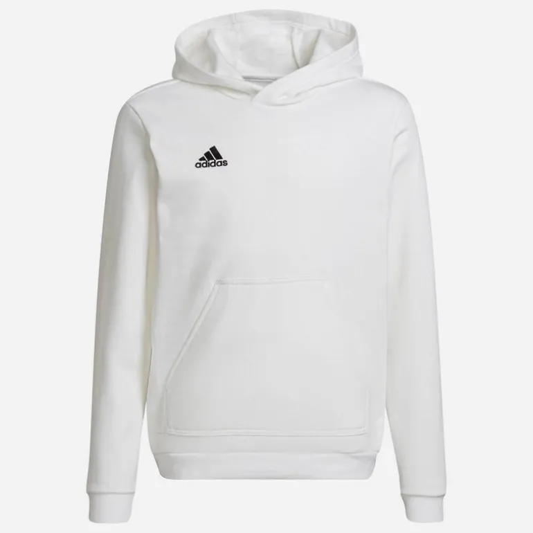 adidas Junge Entrada 22 Pullover Kapuzenpullover Weiß/Schwarz