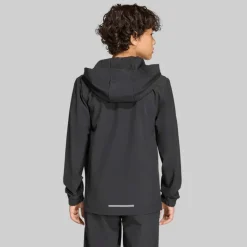 adidas Junge Tech Gewebte Kapuzenjacke Schwarz/Grey Four