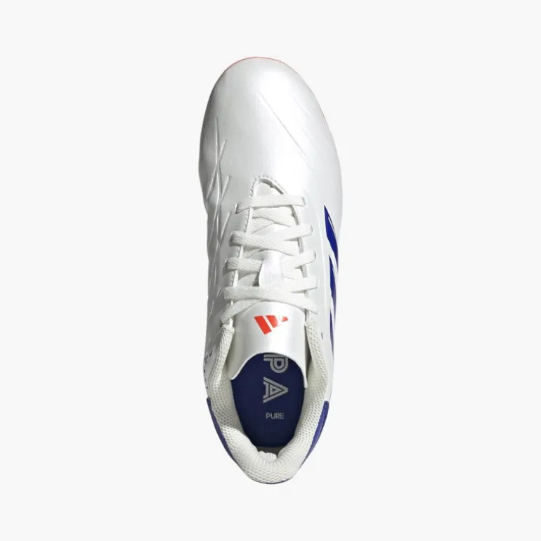 adidas Junior Copa Pure 2 Club Advancement Pack FG Kunstrasen Fussballschuhe Cloud White/Lucid Blue/Solar Red