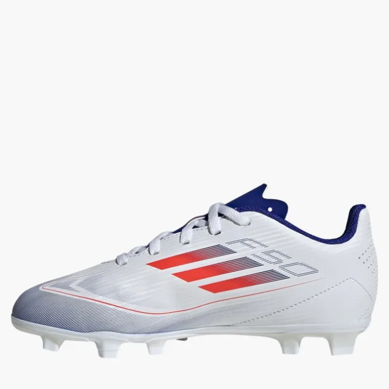 adidas Junior F50 Club Aufstiegs Paket FG Kunstrasen Fußballschuhe Cloud White/Solar Red/Lucid Blue