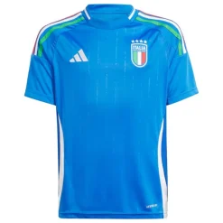 adidas Junior FIGC Italien 2024 Heimtrikot Blau