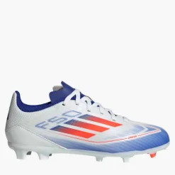 adidas Junior F50 Liga Aufstiegspaket FG/MG Fester/Multiflächen Fußballschuhe Cloud White/Solar Red/Lucid Blue