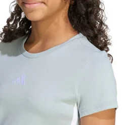 adidas Junior Mädchen Essentials T Shirt Wonder Sage/Weiß