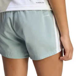 adidas Junior Mädchen Train Essentials 3 Streifen Shorts Wonder Sage/Weiß