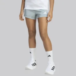 adidas Junior Mädchen Train Essentials 3 Streifen Shorts Wonder Sage/Weiß
