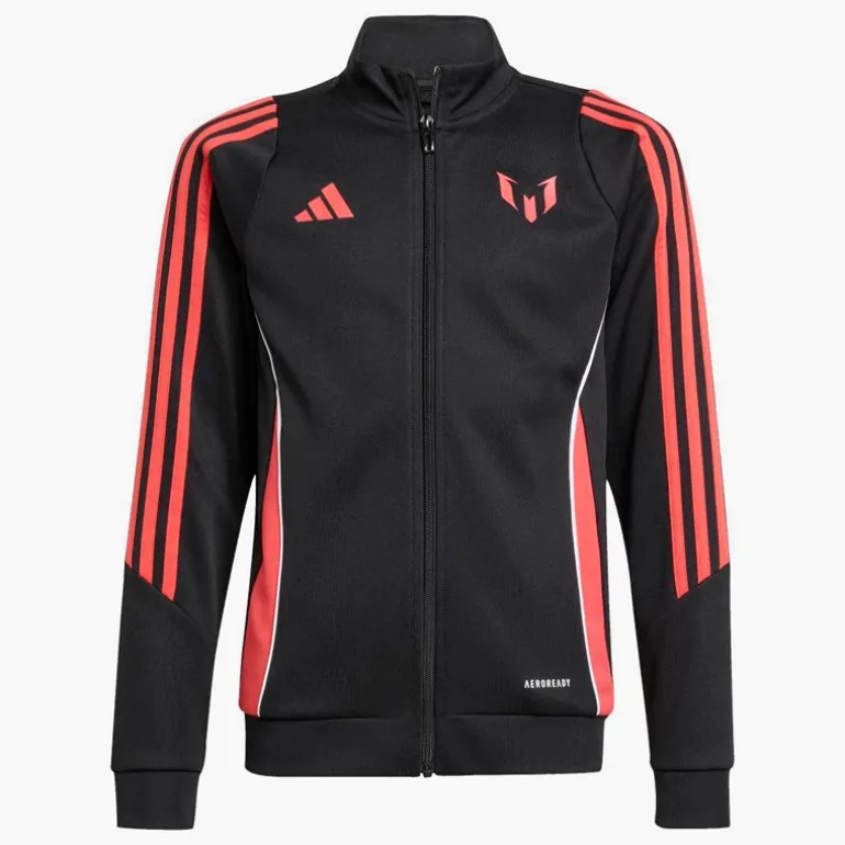 adidas Junior Messi Logo Full Zip Trainingsjacke Schwarz