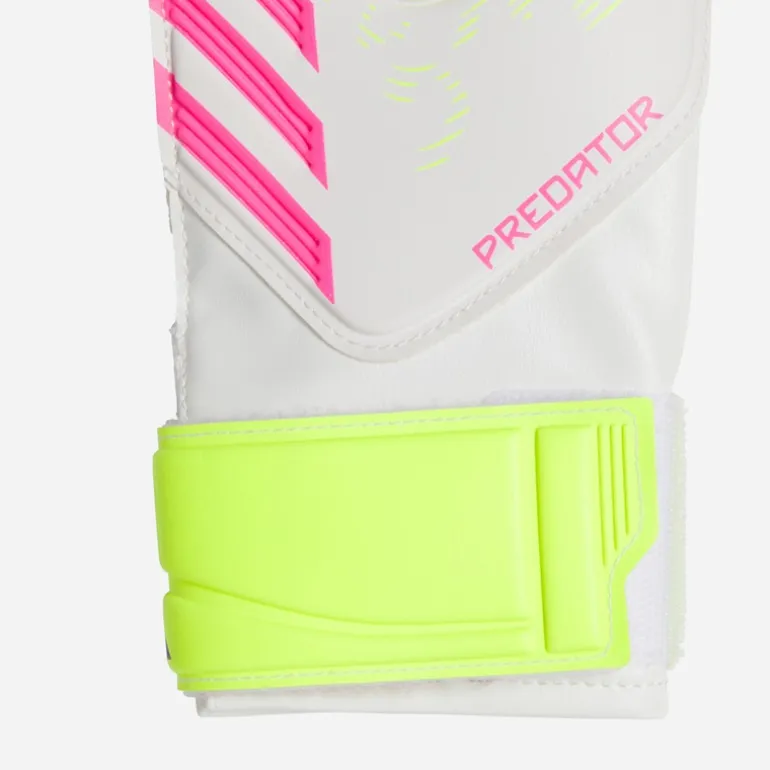 adidas Junior Predator Trainings Torwarthandschuhe Weiß/Lucid Lemon/Lucid Pink