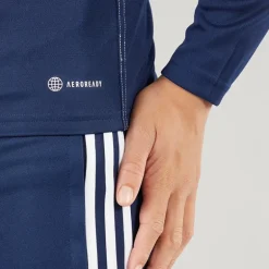 adidas Junior Tiro 23 Club 1/4 Zip Trainings Oberteil Team Blue/Weiß