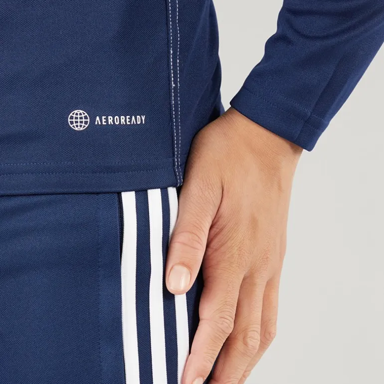 adidas Junior Tiro 23 Club 1/4 Zip Trainings Oberteil Team Blue/Weiß
