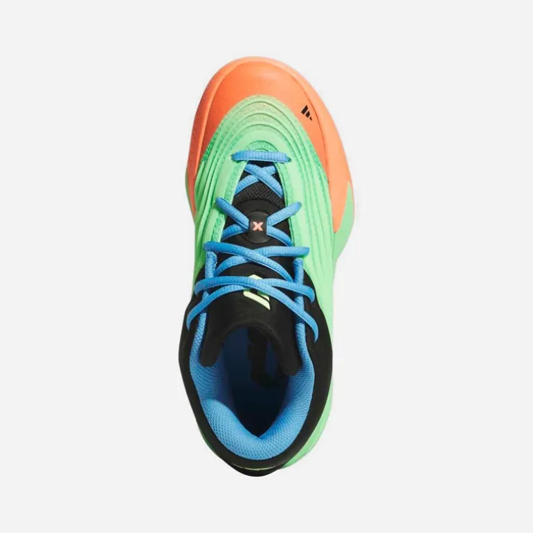 adidas Kinder Dame X Basketballschuhe Lime Burgundy/Signal Coral/Blue Burst