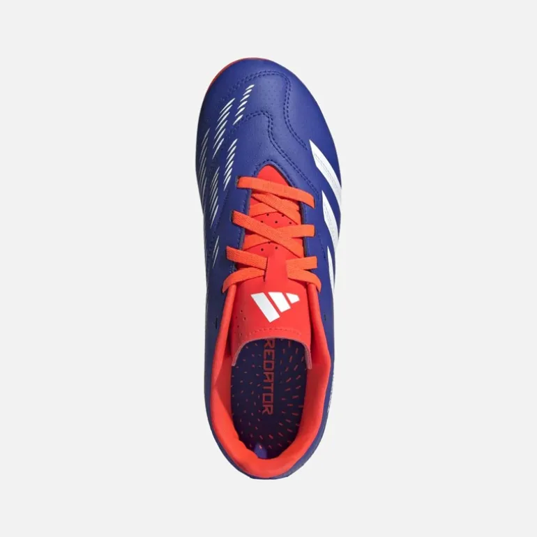 adidas Kinder Predator Club Fortschritt Pack FXG Fester Boden/Multi Boden Fußballschuhe Lucid Blue/Core White/Solar Red