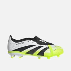 adidas Kinder Predator League Zunge FG/MG Kunstrasen/Naturrasen Fußballschuhe Cloud White/Core Black/Lucid Lemon