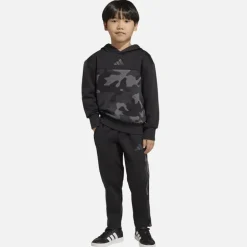 adidas Kinder Saisonale Essentials Camouflage Trainingsanzug Schwarz/Carbon
