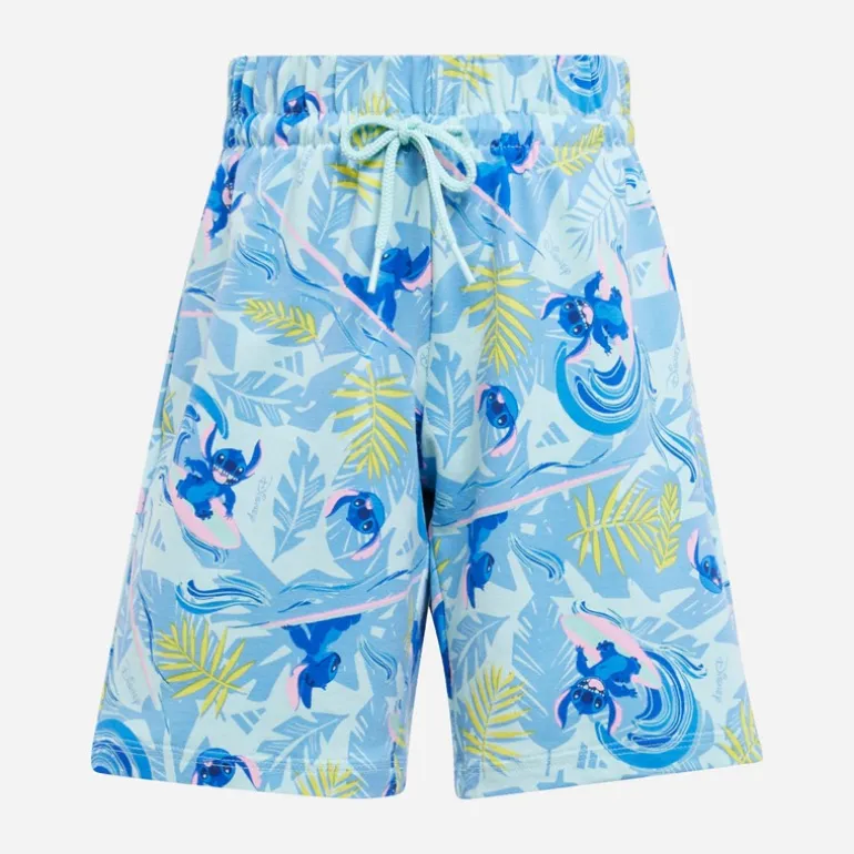 adidas Kinder X Disney Lilo Und Stitch T Shirt Und Shorts Set Weiß/Semi Flash Aqua