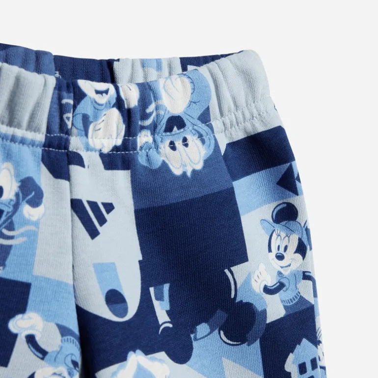 adidas Kinder X Disney Mickey Maus T Shirt Und Shorts Set Dark Blue/Crew Yellow