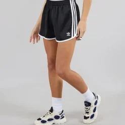 adidas Originals Damen Adicolor 3 Streifen Sprinter Shorts Schwarz