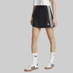 adidas Originals Damen Adicolor 3 Streifen Minirock Schwarz/Weiß