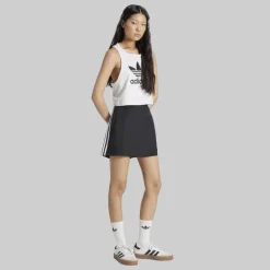 adidas Originals Damen Adicolor 3 Streifen Minirock Schwarz/Weiß